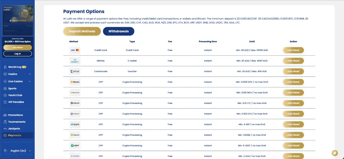 Lukki Casino Deposit