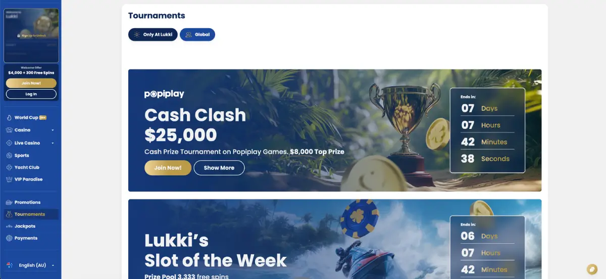 Lukki Casino Tournamnts